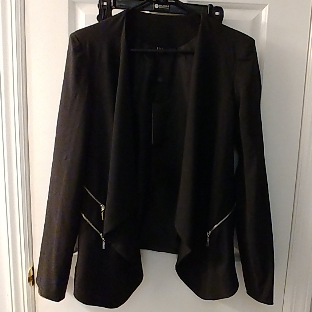 Blazer with zipper detail